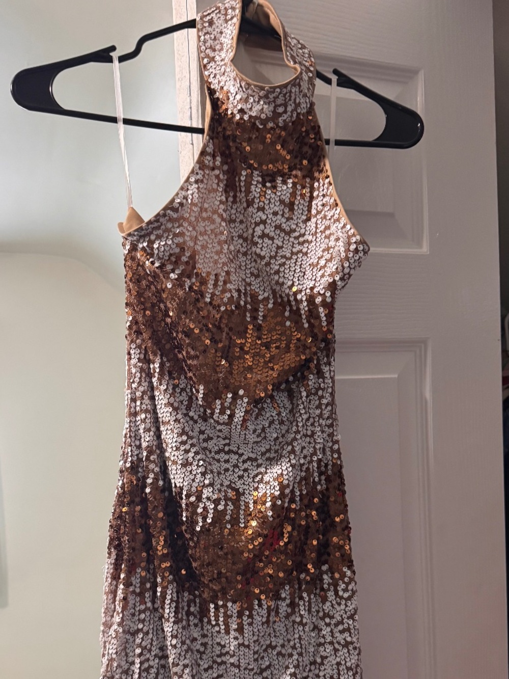 Sequin halter dress